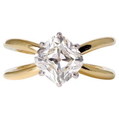 Pre-owned Tiffany & Co Mid Century 1950  Gia Flawless 2 Carat Old Mine Cut Diamond Ring In Multi