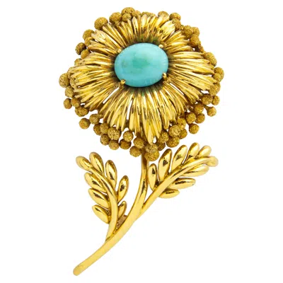 Pre-owned Tiffany & Co Mid Century  Flower Brooch In Multi