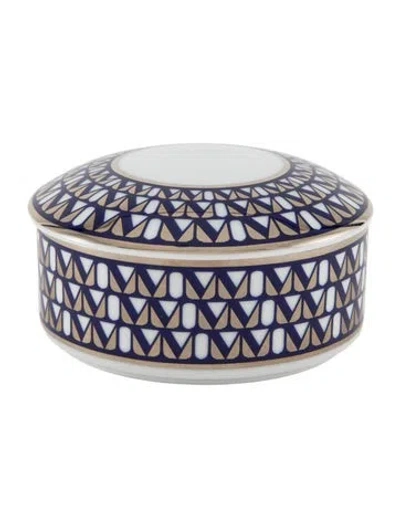 Pre-owned Tiffany & Co Millennium Lidded Box In Blue