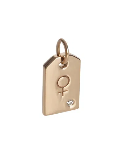 Tiffany & Co . Mini Tag Rose Gold 0.01 Ct. Tw. Diamond Pendant (authentic Pre-  Loved) In Transparent