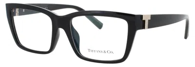 Tiffany & Co . Modern Rectangular Acetate Eyeglasses In 8361 - Black / Demo