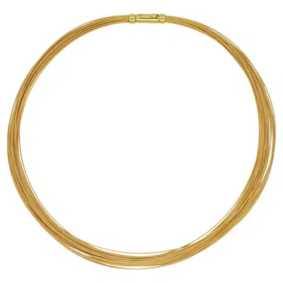 Pre-owned Tiffany & Co . Multi Strand Choker Necklace In 18k Yellow Gold