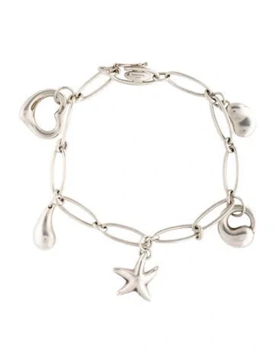Pre-owned Tiffany & Co Multi-charm Link Bracelet, 7"