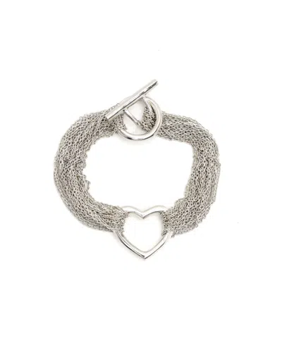 Tiffany & Co Multistrand Heart Bracelet In White