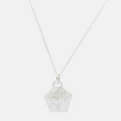 Pre-owned Tiffany & Co Nagoya Womens Marathon 2021 Sterling Silver Pendant Necklace