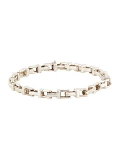 Pre-owned Tiffany & Co Narrow Chain Link Bracelet, 6.25" In Multicolor
