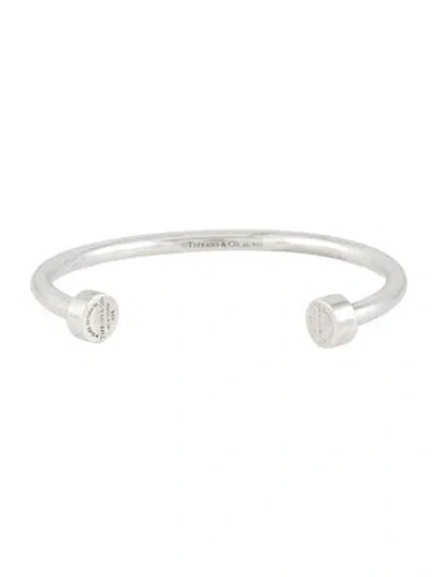 Pre-owned Tiffany & Co Narrow Circle Edge Cuff Bracelet, 6" In Multi