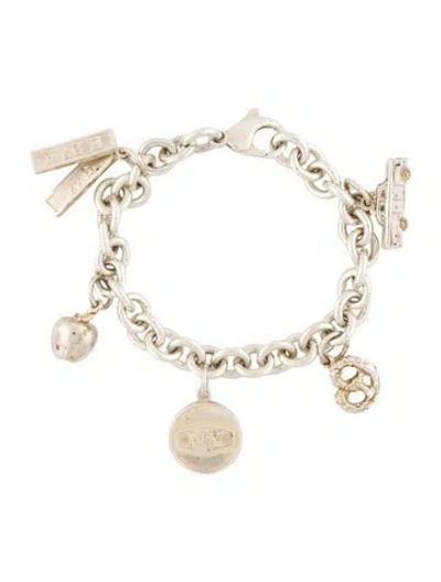 Pre-owned Tiffany & Co New York Charm Bracelet, 6.25" In Multi
