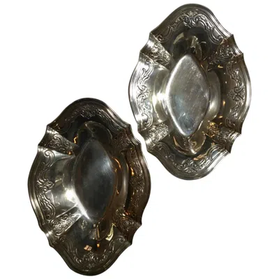 Pre-owned Tiffany & Co New York Tiffany Late 19th Century Victorian Pair Of Sterling Silver Bowls In Black