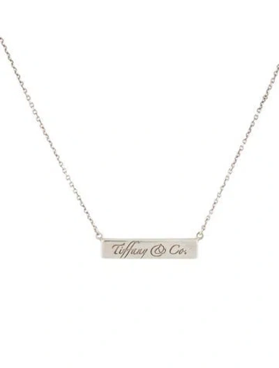 Pre-owned Tiffany & Co Notes Bar Pendant Necklace, 16" In Multi