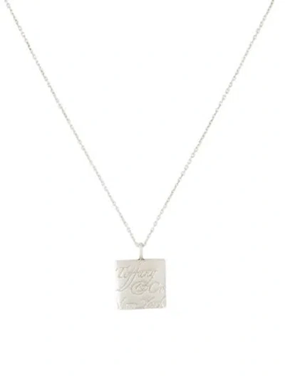 Pre-owned Tiffany & Co Notes Square Pendant Necklace, 16" In Multi