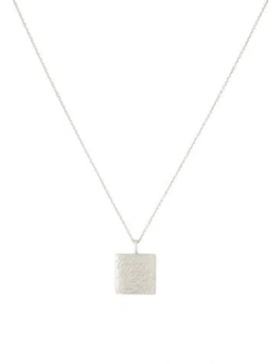 Pre-owned Tiffany & Co Notes Square Pendant Necklace, 16" In Multi