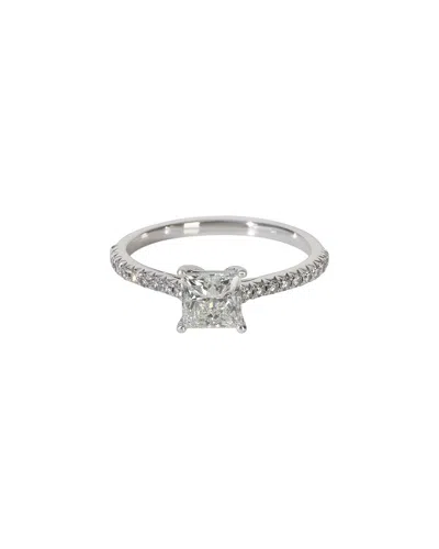 Tiffany & Co . Novo 0.16 Ct. Tw. Diamond Engagement Ring (authentic Pre-loved) In Silver