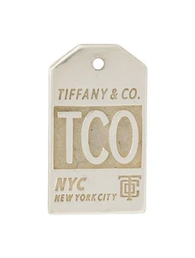Pre-owned Tiffany & Co Nyc Luggage Tag Pendant In Multi