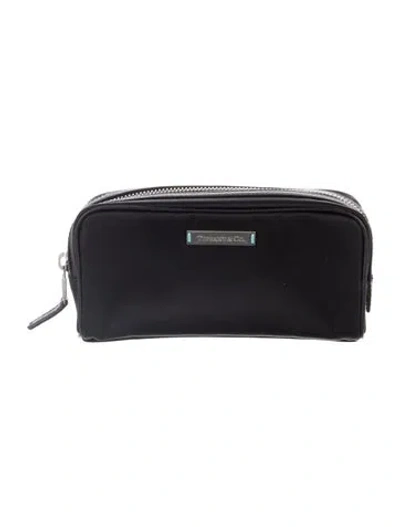 Pre-owned Tiffany & Co Nylon Cosmetic Bag In Black
