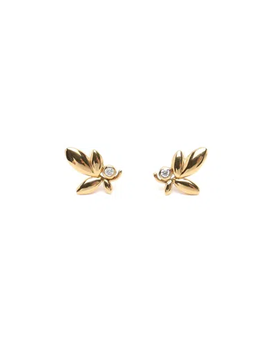 Tiffany & Co Olive Leaf 18k Yellow Gold Earrings