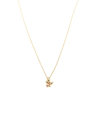 Tiffany & Co Olive Leaf 18kt And Diamond Necklace In Yellow