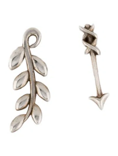 Pre-owned Tiffany & Co Olive Leaf & Arrow Stud Earrings In Multi