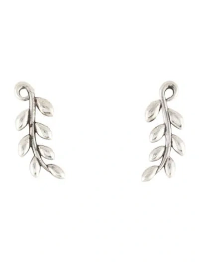 Pre-owned Tiffany & Co Olive Leaf Climber Earrings In Multi