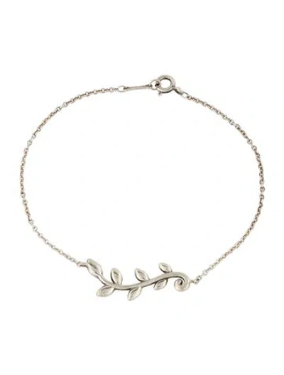 Pre-owned Tiffany & Co Olive Leaf Vine Bracelet, 7" In Multi
