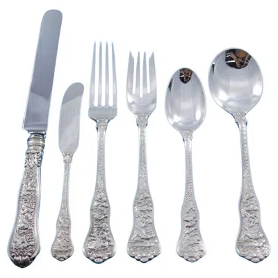 Pre-owned Tiffany & Co Olympian By Tiffany And Co Sterling Silver Flatware Set 12 Service, 74 Pieces