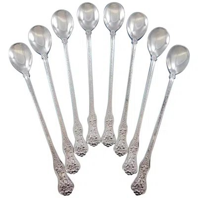 Pre-owned Tiffany & Co Olympian By  Sterling Silver Set Of 8 Iced Tea Spoons New Unused