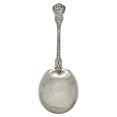 Pre-owned Tiffany & Co Olympian Sterling Silver Salad Serving Spoon W/mono 10" #20372 In Multi