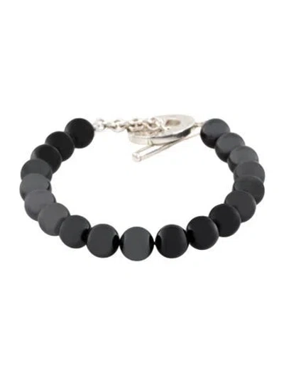 Pre-owned Tiffany & Co Onyx Tiffany Beads Toggle Bracelet, 6.5" In Multi