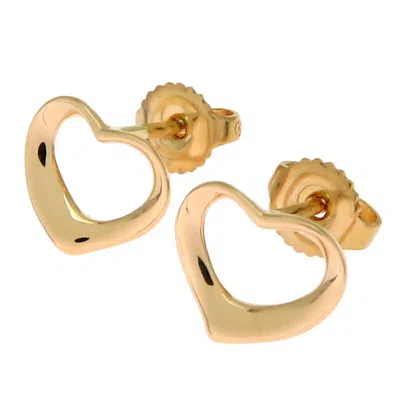 Pre-owned Tiffany & Co Open Heart (18k) Stud Earrings () In Gold