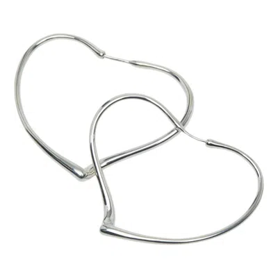 Pre-owned Tiffany & Co Open Heart 925 Hoop Earrings () In Multi