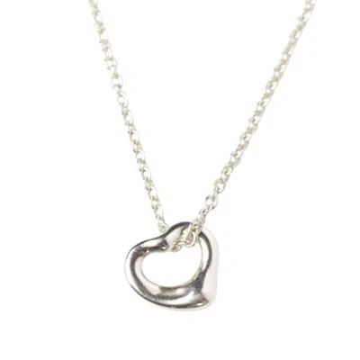 Pre-owned Tiffany & Co Open Heart 925 Necklace () In Silver