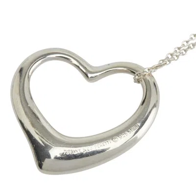 Pre-owned Tiffany & Co Open Heart 925 Necklace () In Silver
