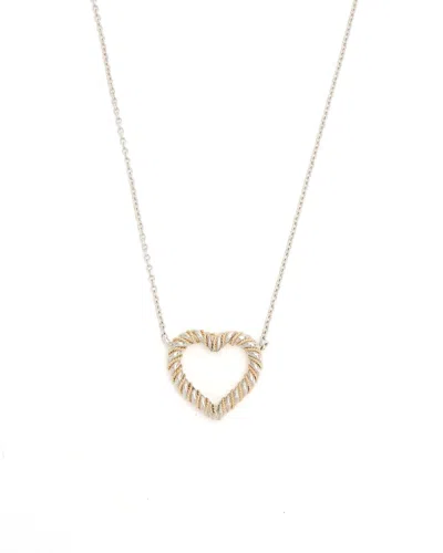 Tiffany & Co Open Heart Necklace In White
