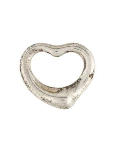Pre-owned Tiffany & Co Open Heart Pendant, 0.5" In Multi