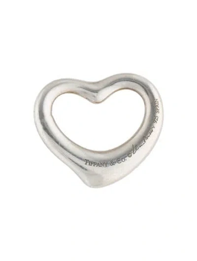 Pre-owned Tiffany & Co Open Heart Pendant, 0.75" In Multi