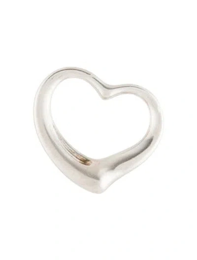 Pre-owned Tiffany & Co Open Heart Pendant, 1.25" In Multi