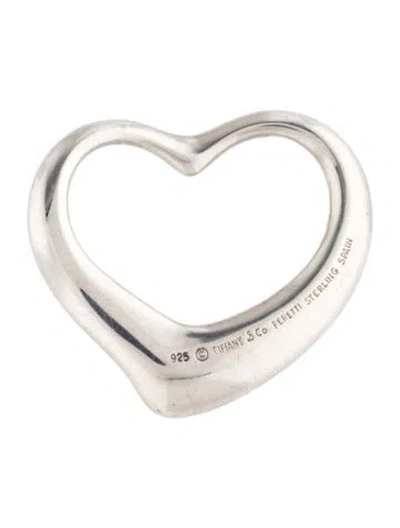 Pre-owned Tiffany & Co Open Heart Pendant, 1.25" In Multi