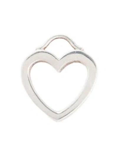 Pre-owned Tiffany & Co Open Heart Pendant Charm, 0.5" In Multi
