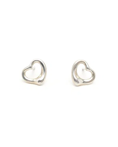 Tiffany & Co Open Heart Silver Earrings In Metallic