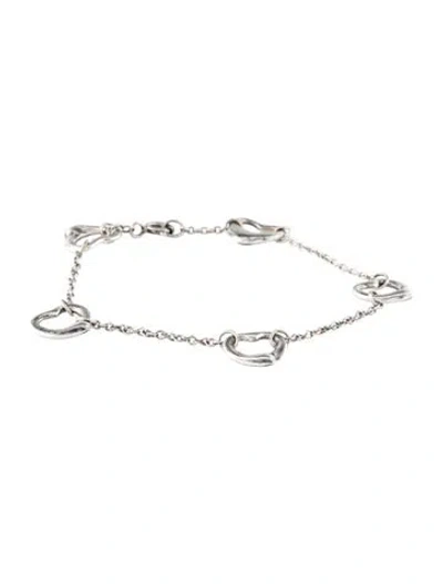 Pre-owned Tiffany & Co Open Heart Station Bracelet, 6.75" In Multi