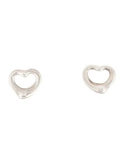 Pre-owned Tiffany & Co Open Heart Stud Earrings In Multi