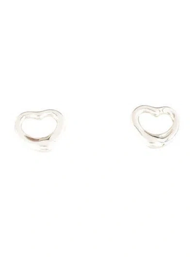 Pre-owned Tiffany & Co Open Heart Stud Earrings In Multi