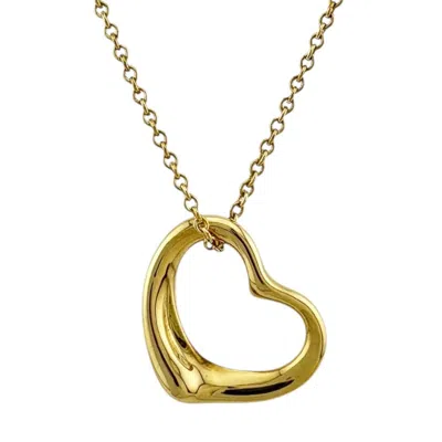 Pre-owned Tiffany & Co Open Heart Yellow (18k) Necklace () In Gold