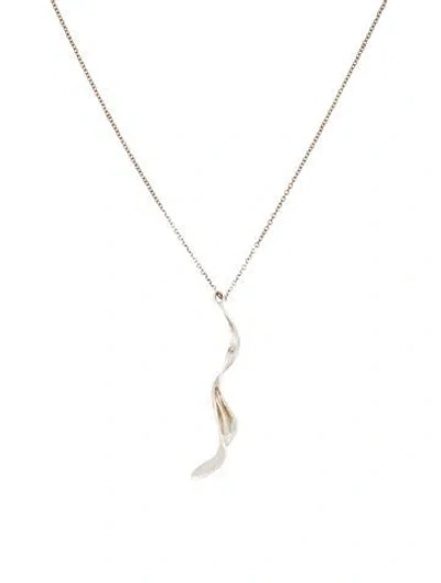 Pre-owned Tiffany & Co Orchid Drop Pendant Necklace, 16" In Multi