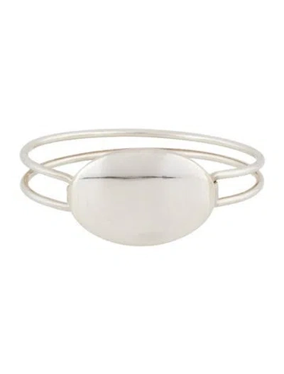 Pre-owned Tiffany & Co Oval Id Hook Bracelet, 6.5" In Multi