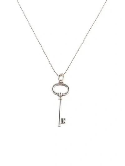 Pre-owned Tiffany & Co Oval Key Pendant Necklace, 16.25" In Multi
