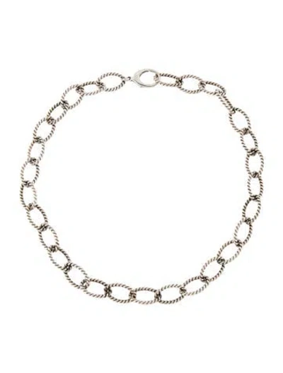 Pre-owned Tiffany & Co Oval Twist Link Necklace Sold Out, 18" In Multi
