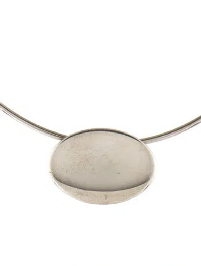 Pre-owned Tiffany & Co Oval Wire Choker Necklace, 10.5" In Multi