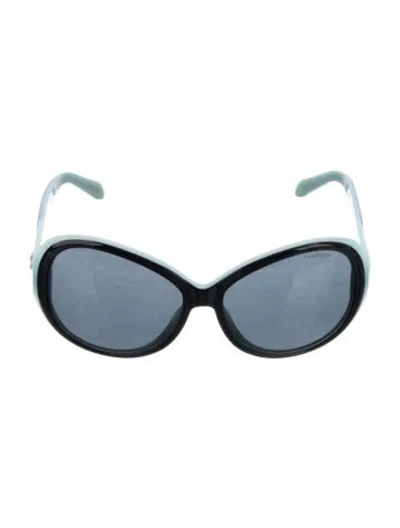 Pre-owned Tiffany & Co Oversize Gradient Sunglasses In Black/blue