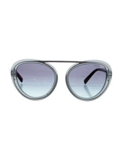 Pre-owned Tiffany & Co Oversize Gradient Sunglasses In Blue